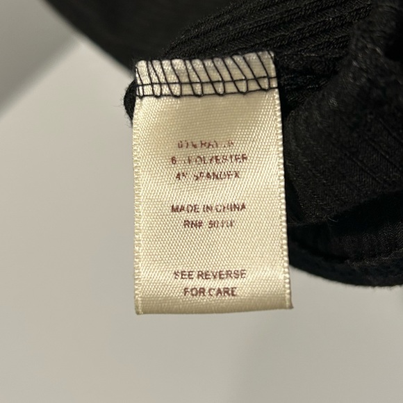 Feathers Ribbed Capped Sleeve Black Dress - Picture 7 of 7